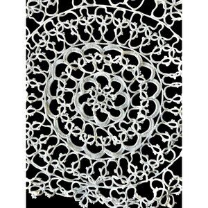 Pair Of Matching 12" Tatted Lace Doilies